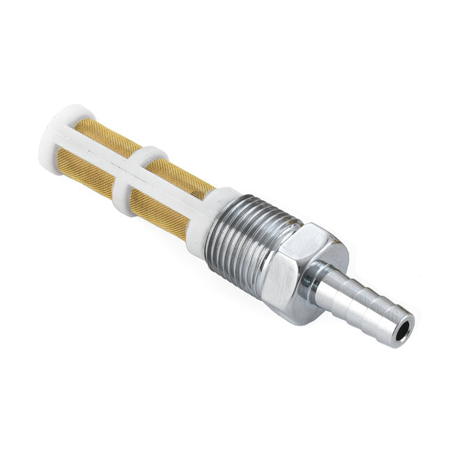 Kustom Tech brass 3/8 NPT custom fuel line fitting chrome - Kustom Tech motorcycle part