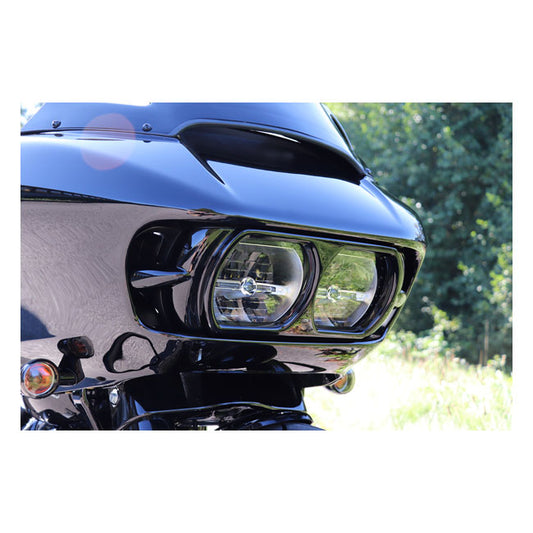 Cult-Werk, FLTR Headlamp Trim 'Bad Look'. Gloss Black