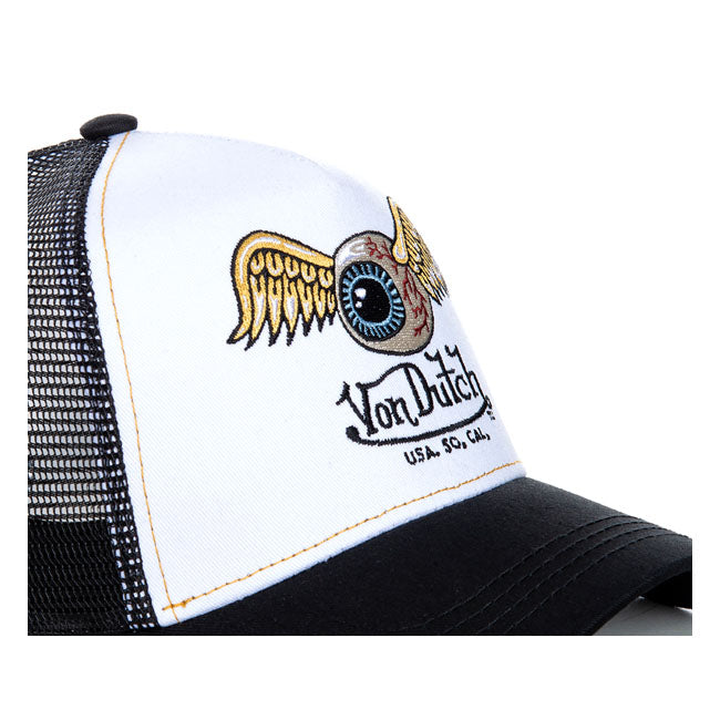 Von Dutch Eyes Baseball Cap White/black