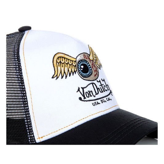 Von Dutch Eyes Baseball Cap White/black