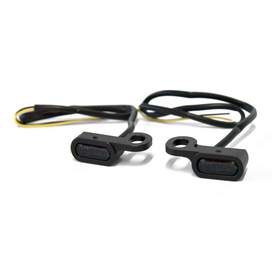 Fastline, Below Bar LED Turn Signal Set. Black
