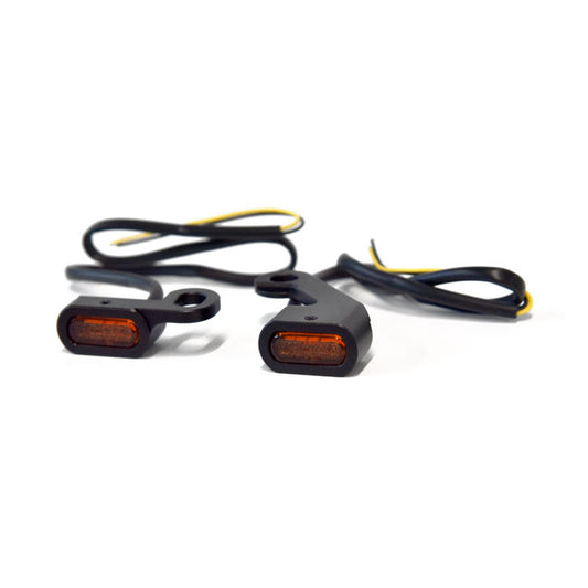 Fastline, Below Bar LED Turn Signal Set. Black