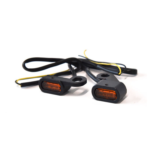 Fastline, Below Bar LED Turn Signal Set. Black