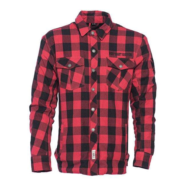 WCC Dominator Riding Flannel Shirt Red/black CE Appr