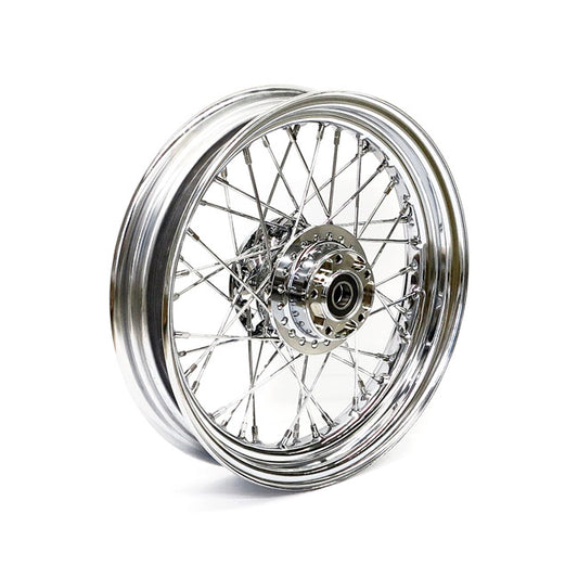 3.00 X 16 Front Wheel 40 Spokes Chrome