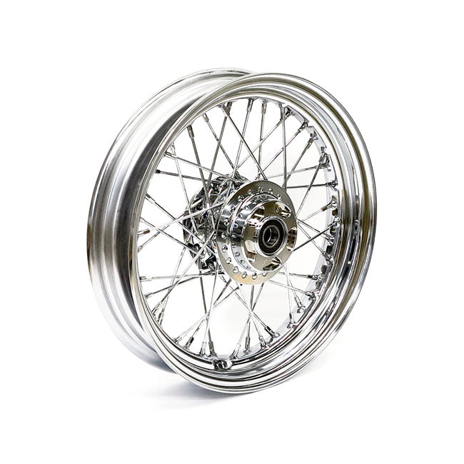 3.00 X 16 Front Wheel 40 Spokes Chrome