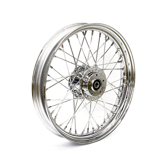 2.50 X 19 Front Wheel 40 Spokes Chrome