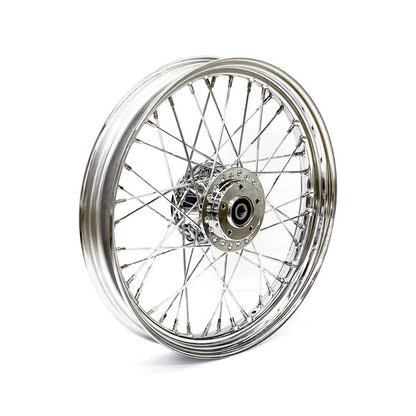2.50 X 19 Front Wheel 40 Spokes Chrome