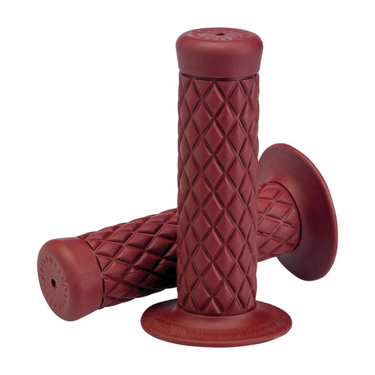 Biltwell 1" TPV grips Thruster oxblood from Biltwell at Pedro’s Parts