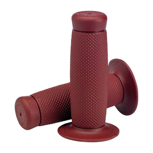 Biltwell 1" TPV grips Renegade oxblood from Biltwell at Pedro’s Parts