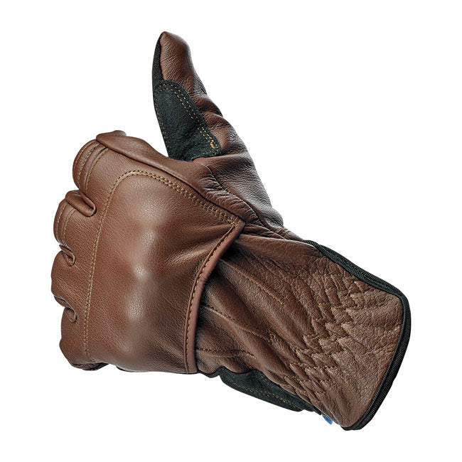 Biltwell Belden Gloves chocolate/black from Biltwell at Pedro’s Parts