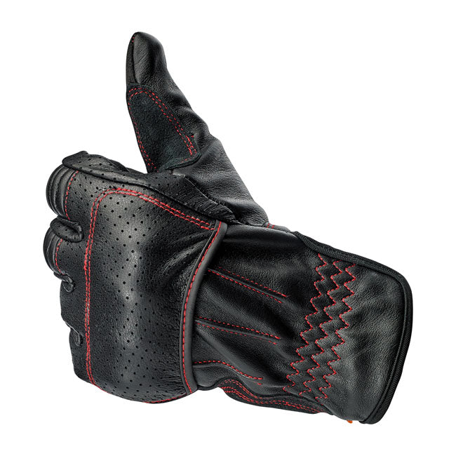 Biltwell Borrego Gloves black/redline from Biltwell at Pedro’s Parts