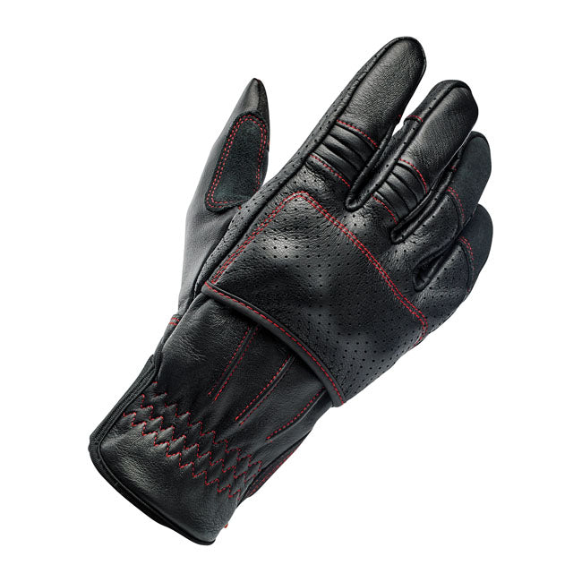 Biltwell Borrego Gloves black/redline from Biltwell at Pedro’s Parts