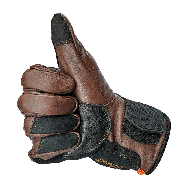 Biltwell Borrego Gloves chocolate/black CE appr. from Biltwell at Pedro’s Parts