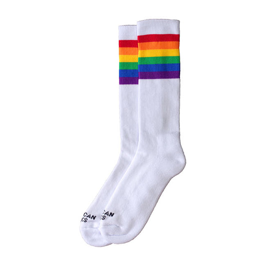 American Socks Rainbow Pride Mid High Classic Socks White - product image