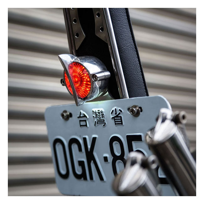 Motone, Cuda Taillight. Polished, No Bracket. ECE
