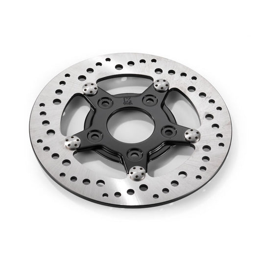 Kustom Tech front left brake rotor 8.5" stainless, black centre - Kustom Tech motorcycle part