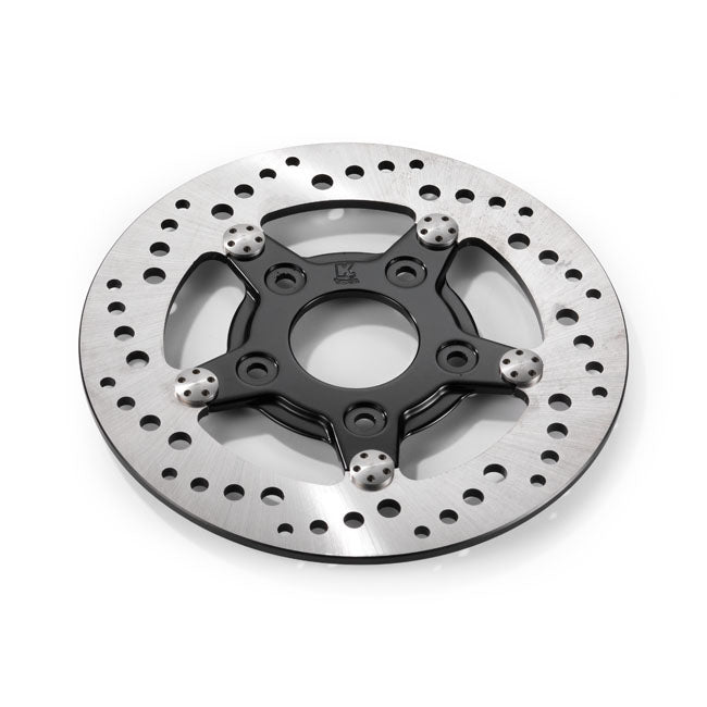 Kustom Tech front left brake rotor 8.5" stainless, black centre - Kustom Tech motorcycle part