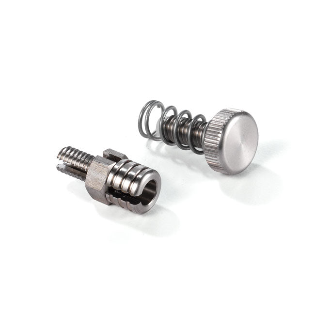 Kustom Tech stainless tension screw, spring & cable adjuster kit - Kustom Tech motorcycle part