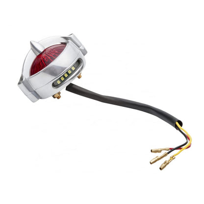 Motone, Bel Air LED Taillight. Polished, No Bracket. ECE