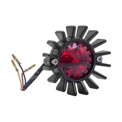 Motone, Big Fin LED Taillight. Black, No Bracket. ECE