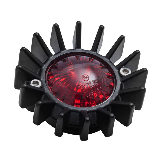 Motone, Big Fin LED Taillight. Black, No Bracket. ECE