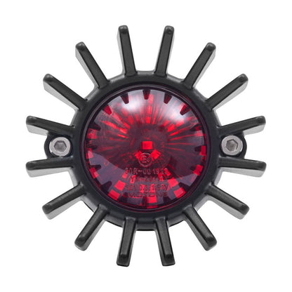 Motone, Big Fin LED Taillight. Black, No Bracket. ECE