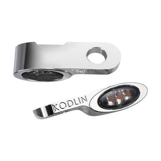 Kodlin, LED Turn Signals Elypse Front. Chrome