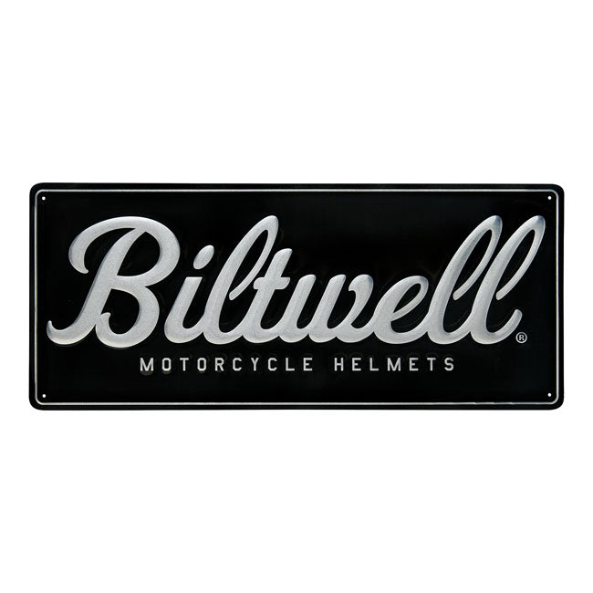 Biltwell Script shop sign black/aluminium from Biltwell at Pedro’s Parts