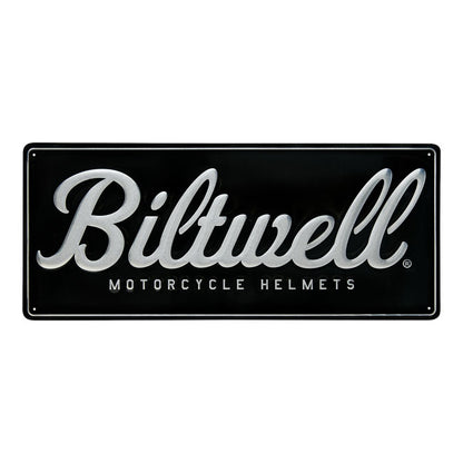 Biltwell Script shop sign black/aluminium from Biltwell at Pedro’s Parts