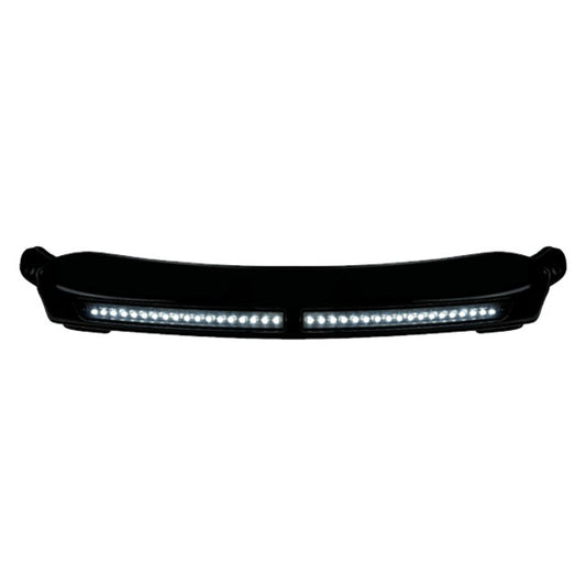 Custom Dynamics White DRL Center Windshield Trim - Black - Custom Dynamics light strips led at Pedro's Parts
