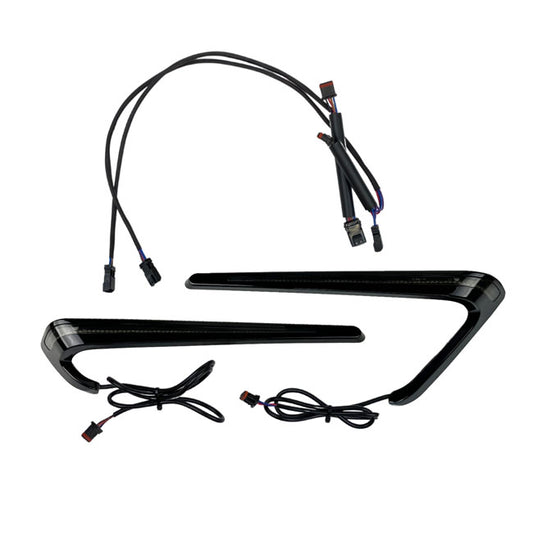 Custom Dynamics LED saddlebag lights. Smoke - Custom Dynamics light strips led at Pedro's Parts