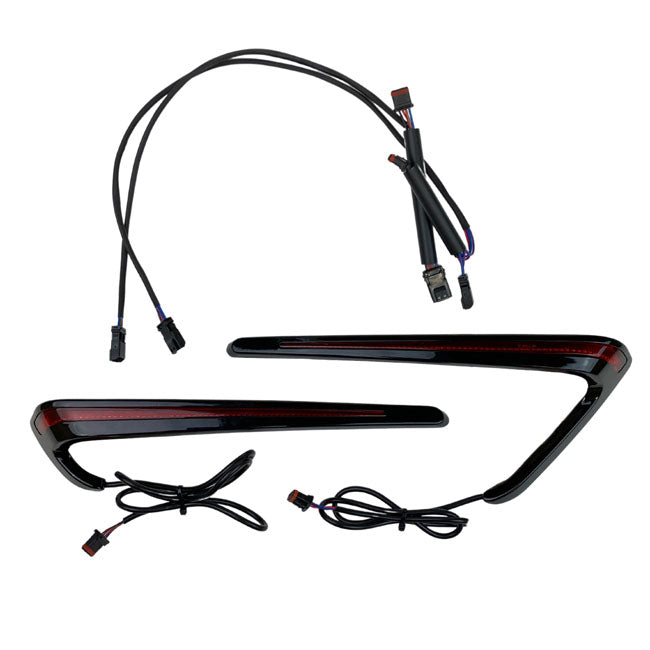 Custom Dynamics LED Saddlebag Lights. Red - Custom Dynamics light strips led at Pedro's Parts