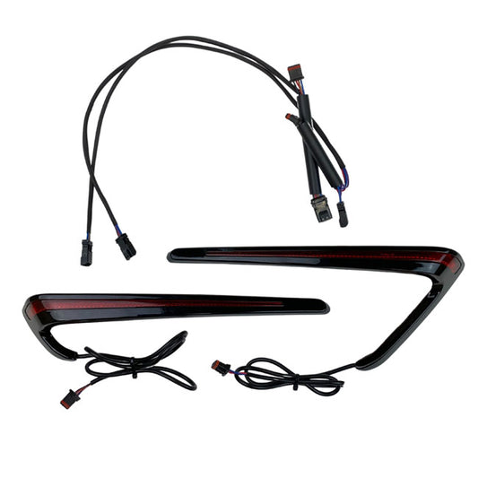 Custom Dynamics LED Saddlebag Lights. Red - Custom Dynamics light strips led at Pedro's Parts