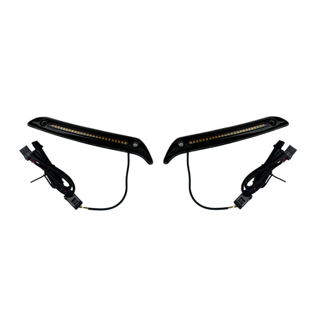 Custom Dynamics ST LED Windshield Trim - Gloss Black - Custom Dynamics light bars led at Pedro's Parts