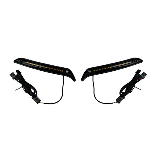 Custom Dynamics ST LED Windshield Trim - Gloss Black - Custom Dynamics light bars led at Pedro's Parts