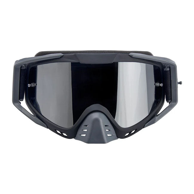 Biltwell Ridgeline goggles script grey from Biltwell at Pedro’s Parts