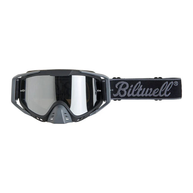 Biltwell Ridgeline goggles script grey from Biltwell at Pedro’s Parts
