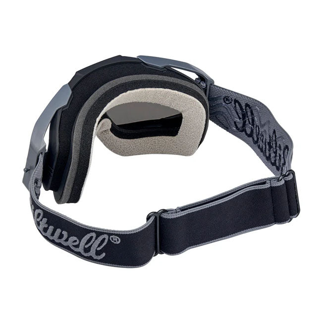 Biltwell Ridgeline goggles script grey from Biltwell at Pedro’s Parts