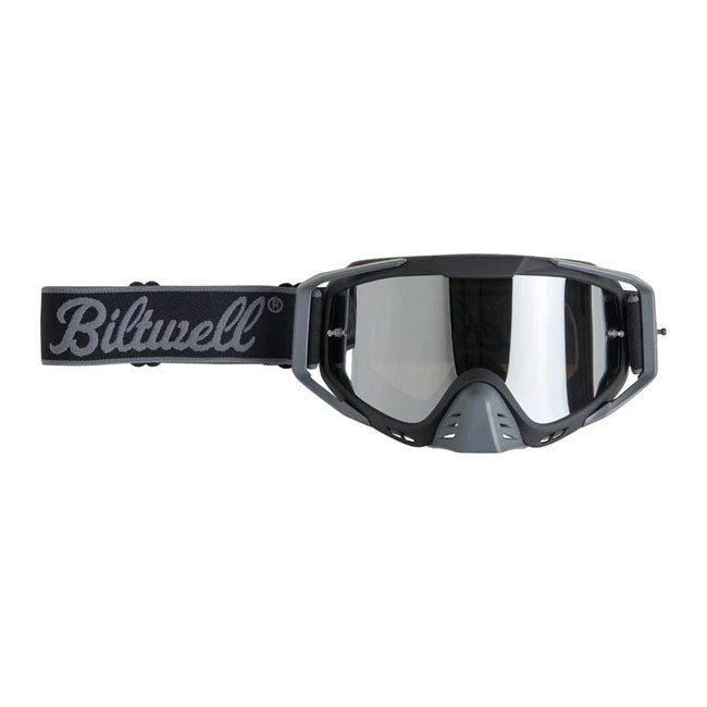 Biltwell Ridgeline goggles script grey from Biltwell at Pedro’s Parts