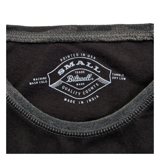 Biltwell Script baseball female shirt from Biltwell at Pedro’s Parts