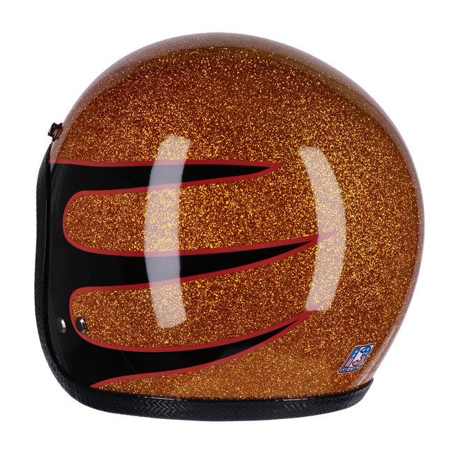13 1/2 Skull bucket helmet Superior metal flake