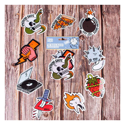 American Socks Wrecked Sticker Pack - product image 2