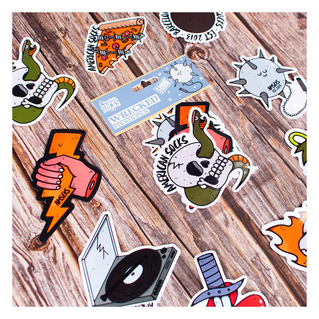 American Socks Wrecked Sticker Pack - product image 3