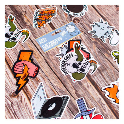 American Socks Wrecked Sticker Pack - product image 3