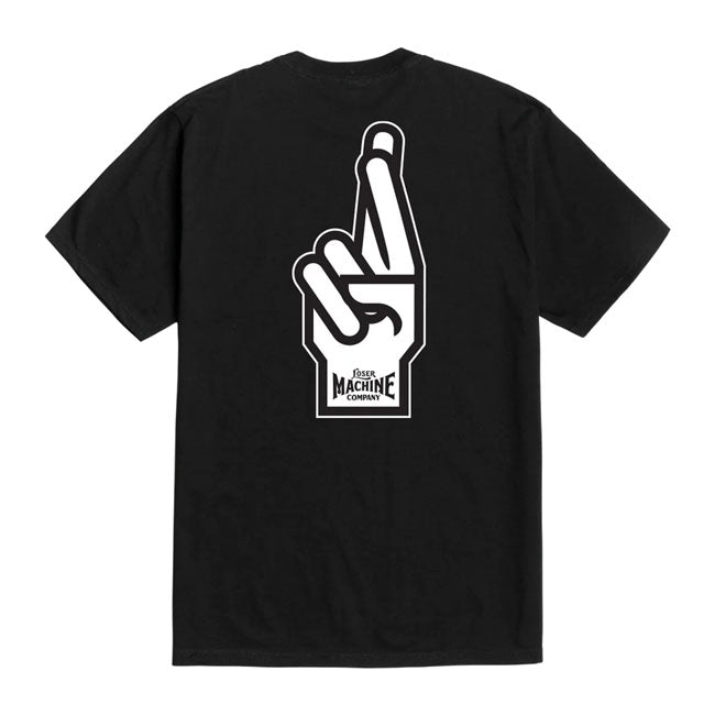 Loser Machine Good Luck Fingers T-Shirt Black - Loser Machine product image 2