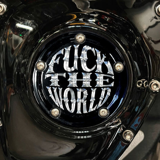 Indian Larry, 'FTW' Logo 5-hole Point Cover. Gloss Black