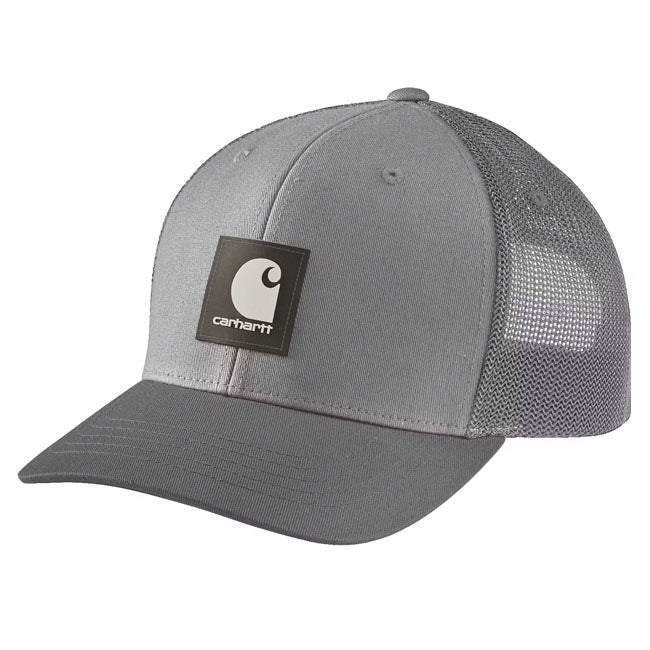Carhartt Twill Mesh-Back Logo Patch Cap Asphalt - Carhartt product image
