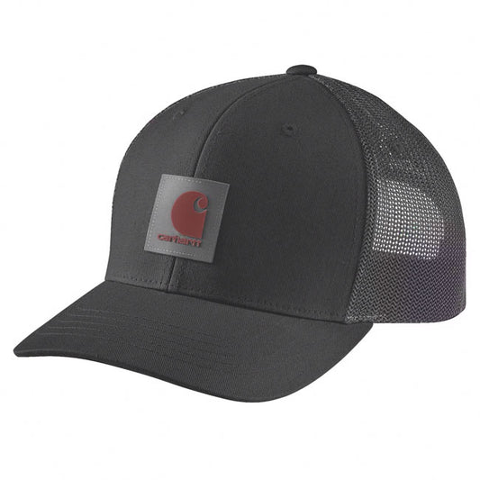 Carhartt Twill Mesh-Back Logo Patch Cap Black - Carhartt product image