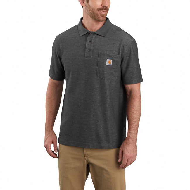 Carhartt Midweight S/S Pocket Polo Carbon Heather - Carhartt product image 2
